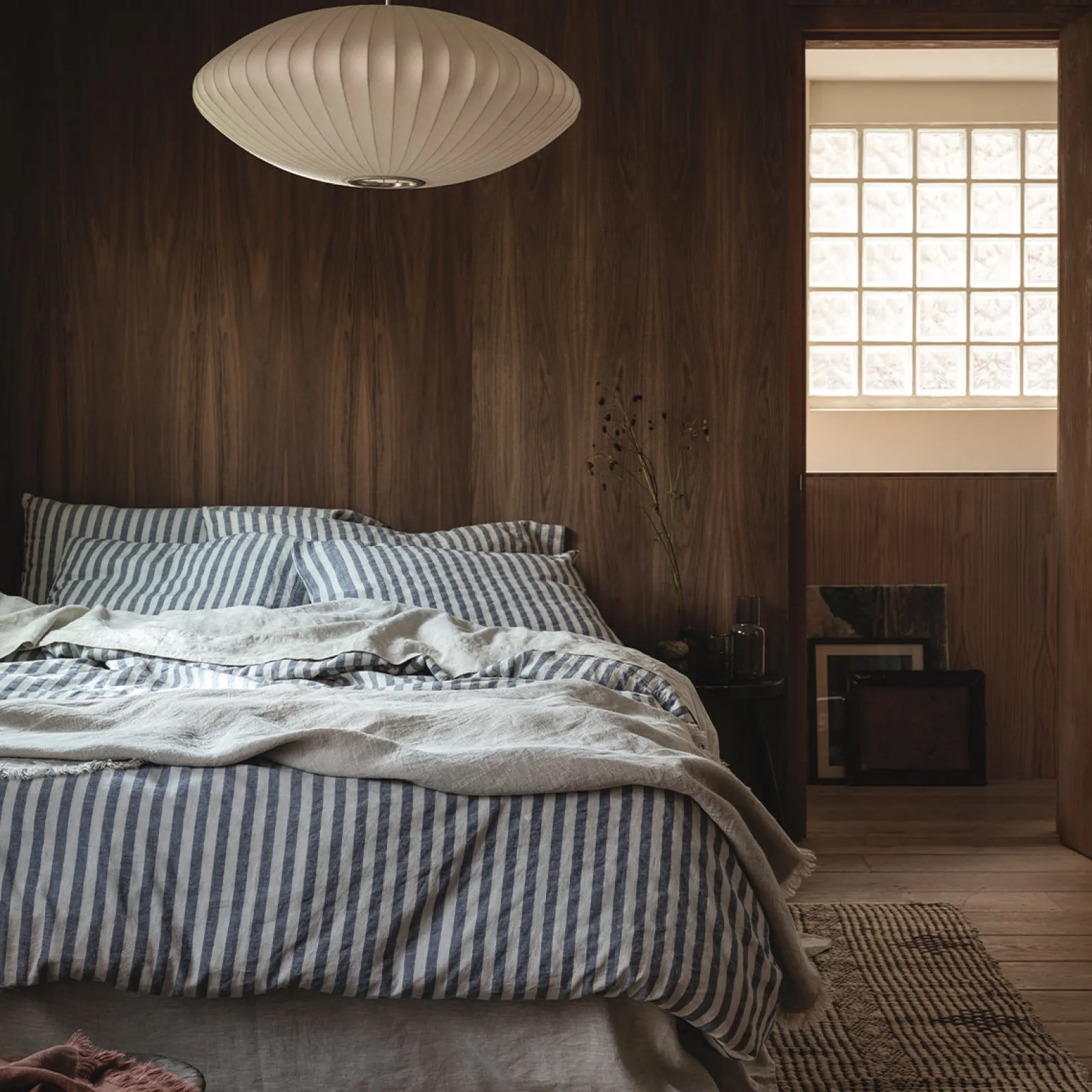 Hot Linen Blend Pillowcase (Pair) Striped Bedding|Linen Bedding