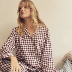 Discount Pajama Shirt Women Linen Pajamas|Gingham Pajamas
