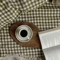 Best 100% Linen Flat Sheet Gingham Bedding|Linen Bedding