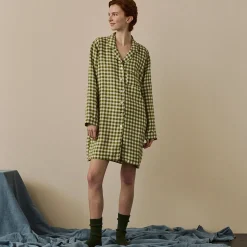 New Linen Night Shirt Women Night Dresses|Linen Pajamas