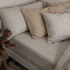 Outlet Cotton Pillowcase (Pair) Gingham Bedding|Pillowcases