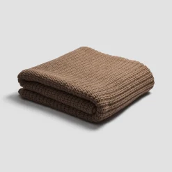 Online Caramel Wool Knit Throw Kids Kids Bedding|Bedding