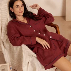 Clearance Linen Pajama Shorts Set Women Pajama Sets|Linen Pajamas