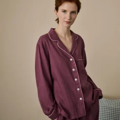 Sale Linen Pajama Shirt Women Linen Pajamas