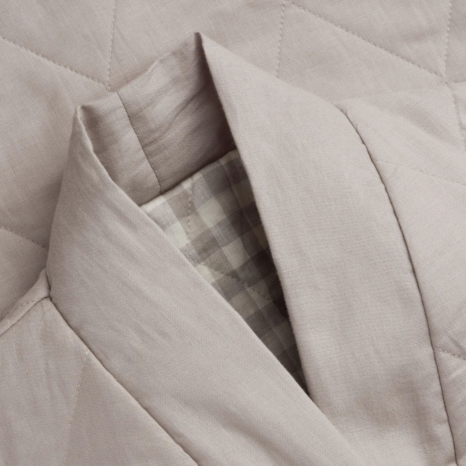 Mushroom Gingham Linen Housecoat Women Linen Pajamas|Linen Pajamas