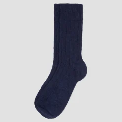 Sale Navy Alpaca Socks Linen Pajamas