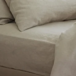 Sale Linen Blend Fitted Sheet Linen Bedding|Fitted Sheets