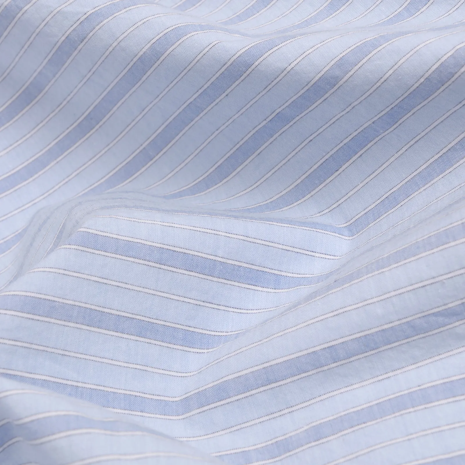 Online Pale Blue Favorite Shirt Stripe Cotton Fitted Sheet Striped Bedding|Fitted Sheets