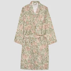 Sale Soft Sage Honeysuckle Linen Robe Women Accesssories|Linen Pajamas