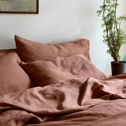 Outlet Linen Blend Pillowcases (Pair) Linen Bedding|Pillowcases