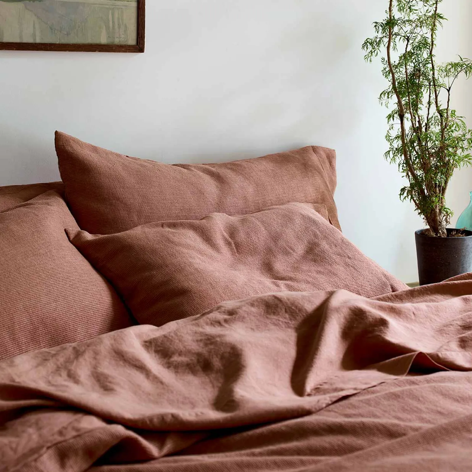 Outlet Linen Blend Pillowcases (Pair) Linen Bedding|Pillowcases