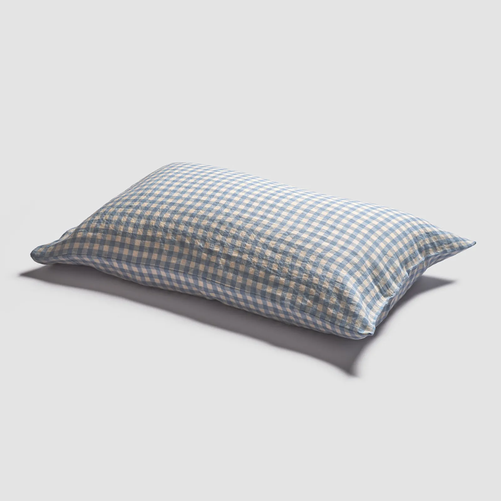 Discount Linen Blend Pillowcase (Pair) Gingham Bedding|Linen Bedding