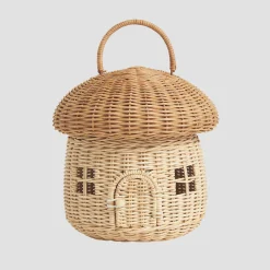 Oatmeal Mushroom Basket Kids Toys
